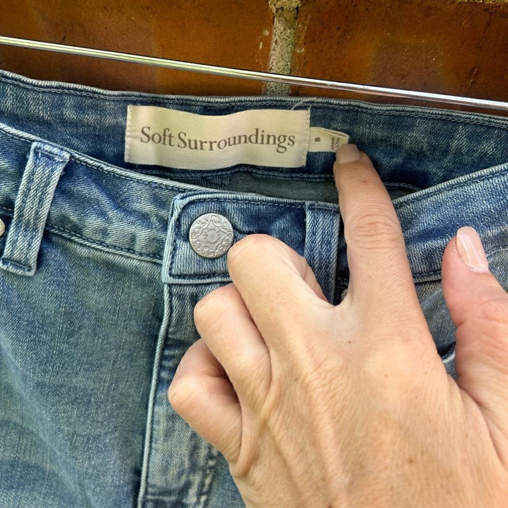 Soft Surroundings Zip Fly Straight Jeans - Picture 2 of 7